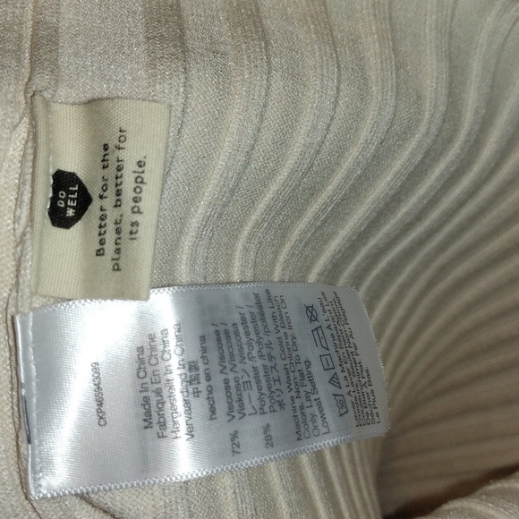 Madewell Cream Ribbed Knit Collar Cardigan Button Down Sweater XXS - Picture 5 of 6